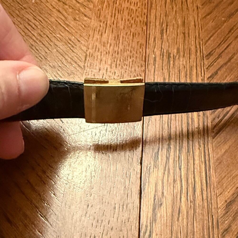 Jana Genuine Snakeskin Black Leather Belt Medium - Picture 7 of 9